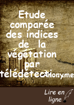 Etude comparée des indices de  la végétation par télédétection  sur  la chaine de lAtakora